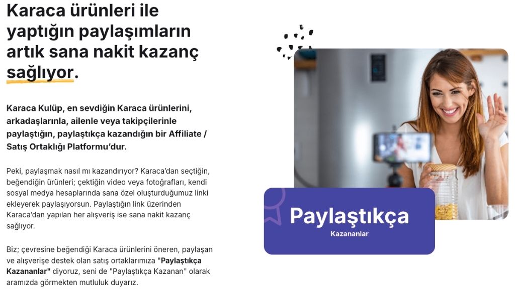 affiliate marketing siteleri karaca